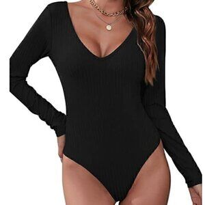 New Arrivals- Trendy Most Popular Long Sleeve V Neck Bodysuit